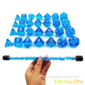 Bescon Mini Translucent Polyhedral RPG Dice Set 10MM, Small RPG Role Playing Game Dice Set D4-D20